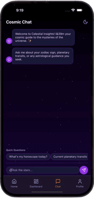 Celestial Insights - AI-Powered Career Guidance Platform screenshot 2